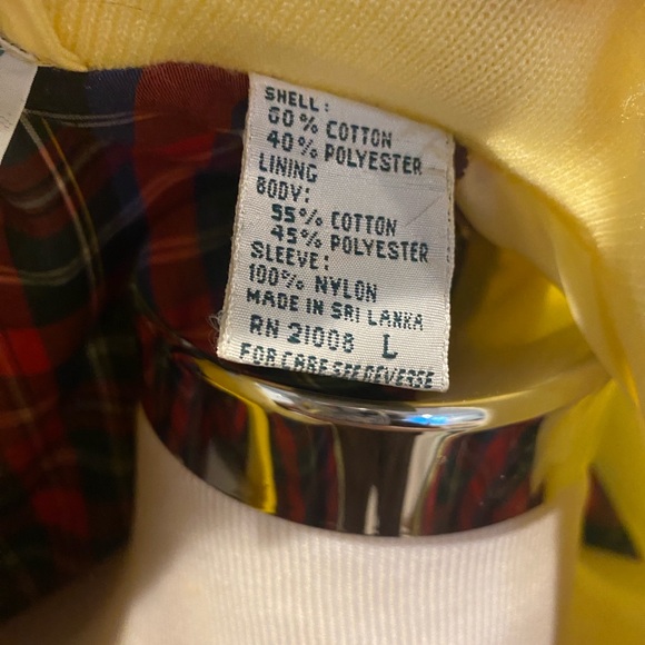 Lacoste Vintage Yellow Men’s Jacket with Plaid Accent - Picture 3 of 8